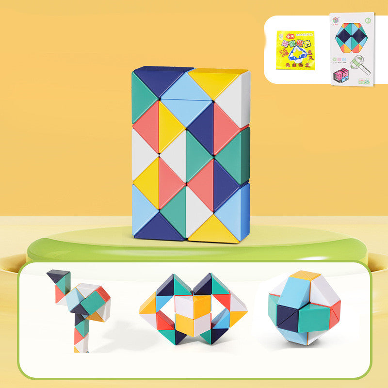 Magic Twist Snake Puzzle - Foldable Fidget Brain Teaser Toy for Kids