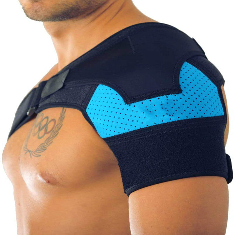 Adjustable Shoulder Brace with Ice Pack - Breathable Compression Support for Men & Women