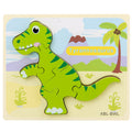 Wooden Dinosaur 3D Puzzle - Montessori Educational Jigsaw for Kids