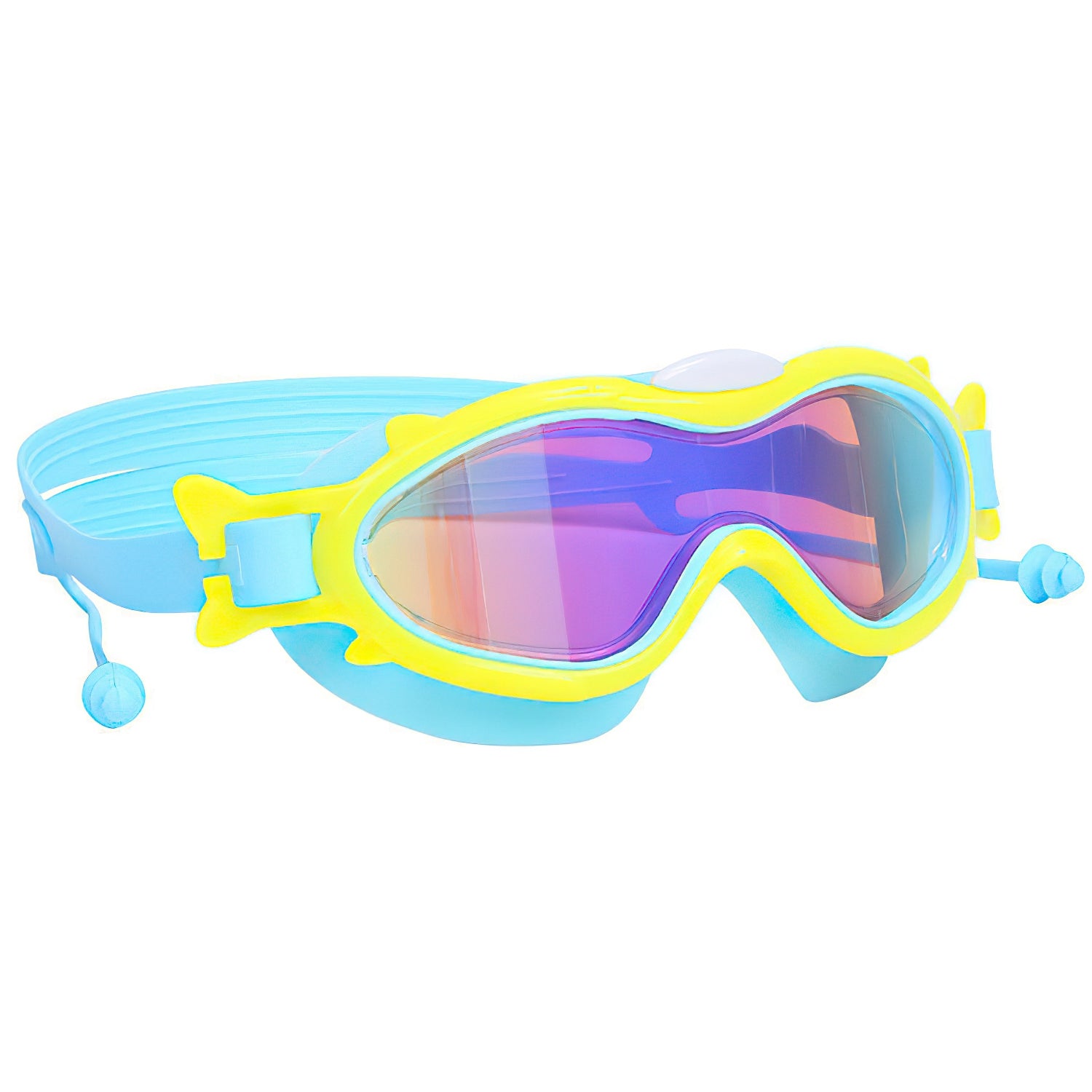 Kids Swim Goggles with Ear Plugs - Anti-Fog Leak-Proof Pool Goggles for Youth
