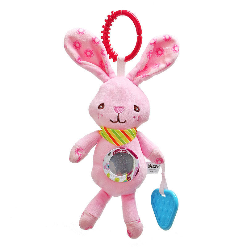 Baby Crib Bell Rattle - Hanging Plush Bed and Stroller Wind Chime Toy