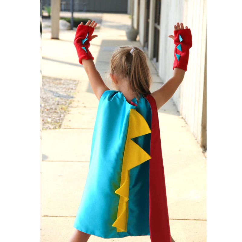 Kids Dinosaur Cape Costume Set - Dress-Up Cloak & Hood for Parties