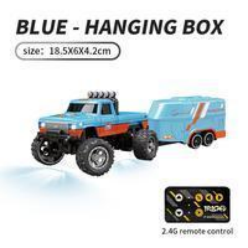 Mini RC Buggy with Trailer - Remote Control Off-Road Car for Kids