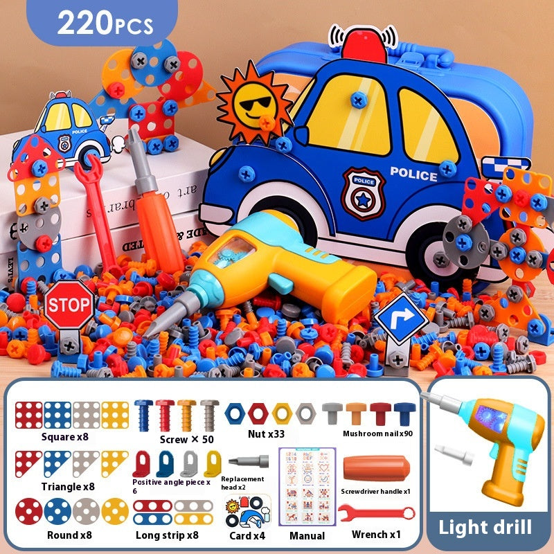 Kids Toy Tool Set with Working Electric Drill - Take-Apart Building Toy