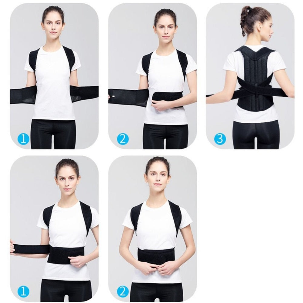 Posture Corrector Back Brace - Adjustable Support for Men & Women