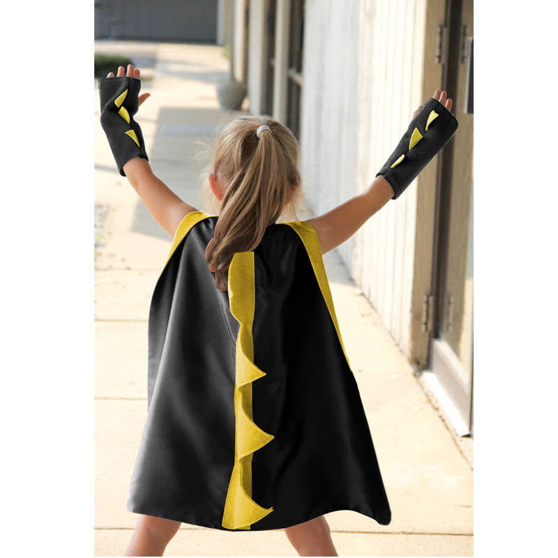 Kids Dinosaur Cape Costume Set - Dress-Up Cloak & Hood for Parties