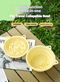 3-in-1 Collapsible Pet Travel Bowl - Portable Silicone Dog Bowl with Clip for Walks & Trips
