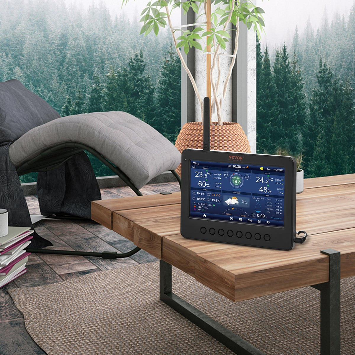 7-in-1 Wi-Fi Weather Station - Wireless Home Weather Center with Outdoor Sensor & App