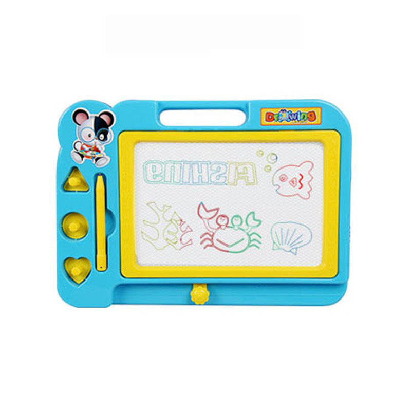 Kids Magnetic Doodle Sketch Board - Erasable Writing Drawing Tablet with Stamps