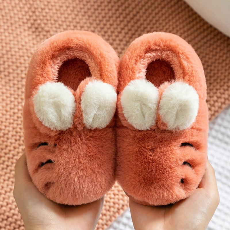 Kids Cartoon Rabbit Slippers - Soft Cotton Non-Slip Home Shoes