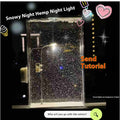 Magic Snowy Landscape Night Light - Flowing Snow Street Lamp Christmas Desk Decor
