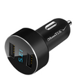 Dual USB Fast Car Charger - Aluminum Alloy Adapter for Phones & Tablets