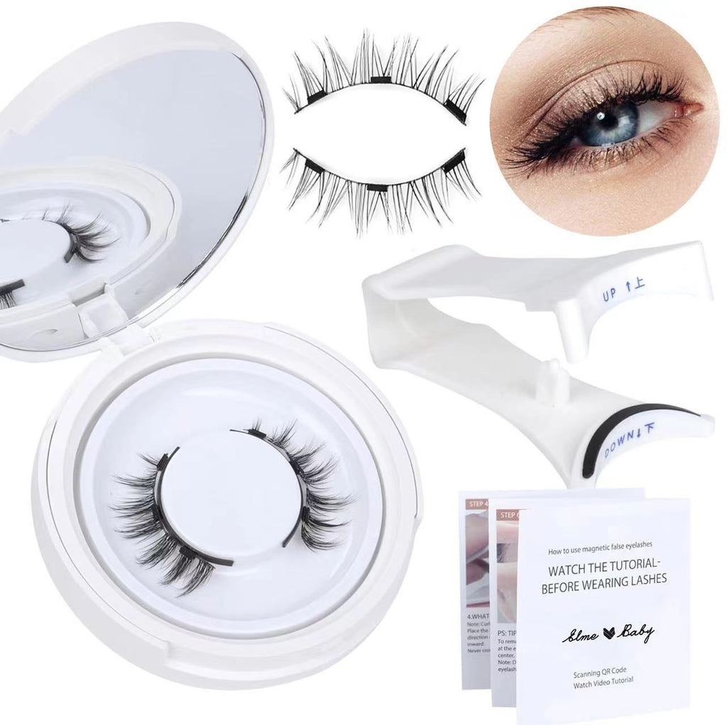 Reusable Magnetic False Eyelashes - No-Glue Magnetic Lashes with Applicator Clip