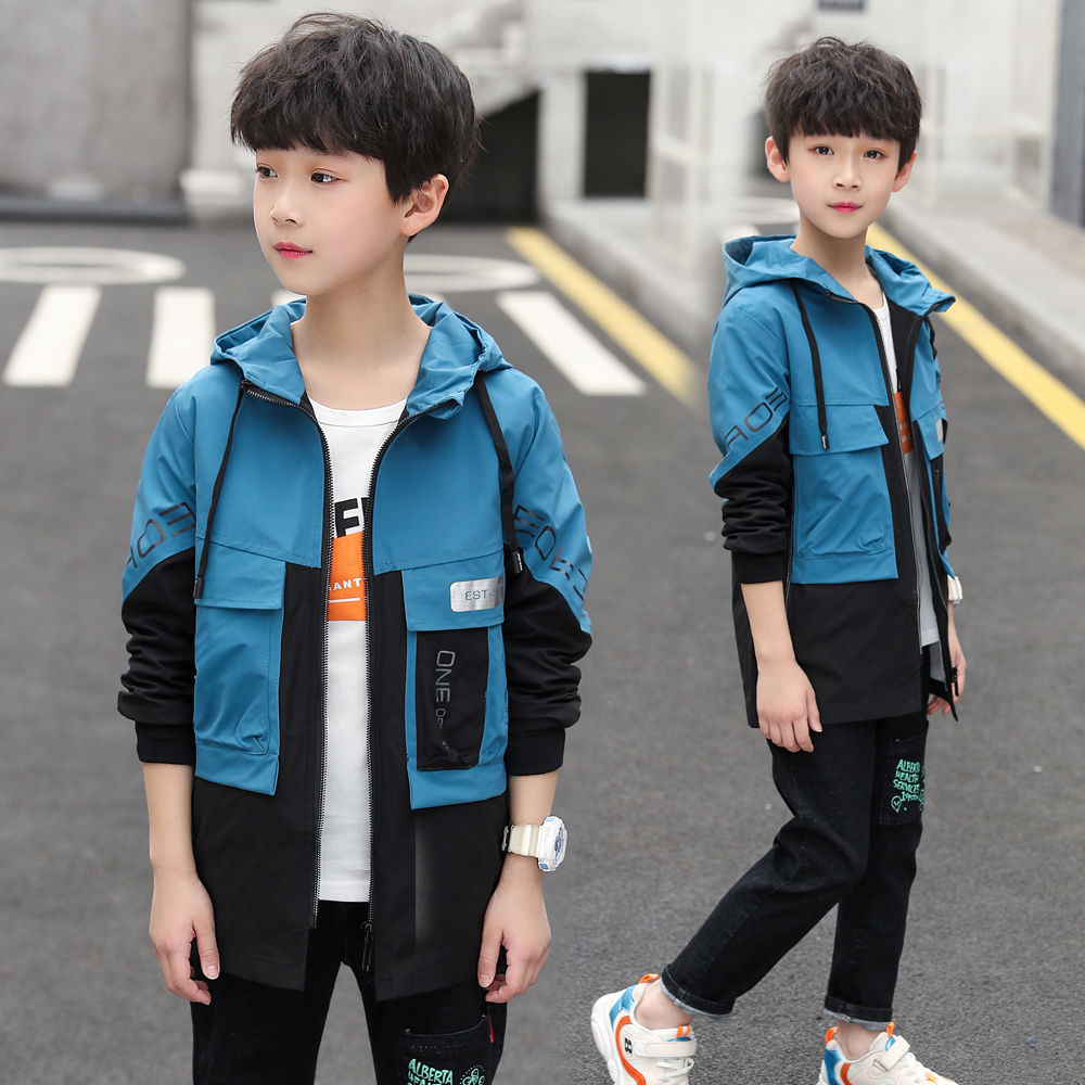 Kids Hooded Windbreaker Jacket - Lightweight Windproof Coat for Boys & Girls