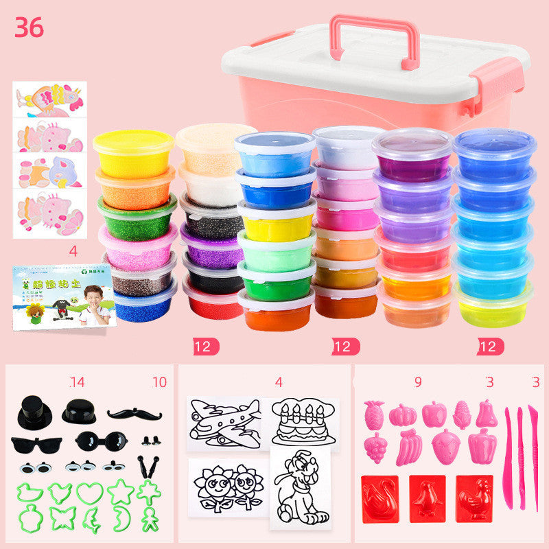 36-Color Super Light Clay Set - Air-Dry Modeling Dough for Kids DIY Crafts