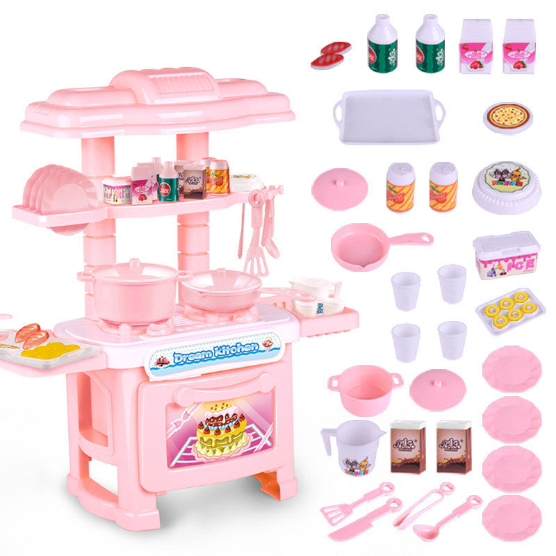 Kids Kitchen Tableware Play Set - Pretend Cooking & Tea Party Toy