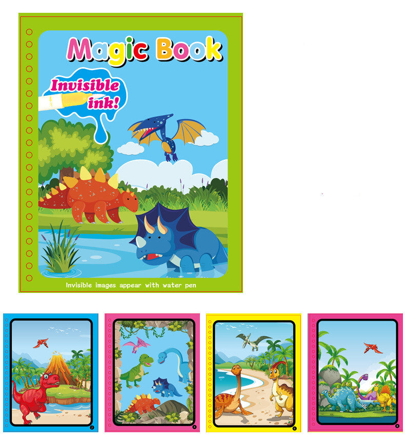 Magic Water Painting Book - Reusable Mess-Free Coloring Book for Kids