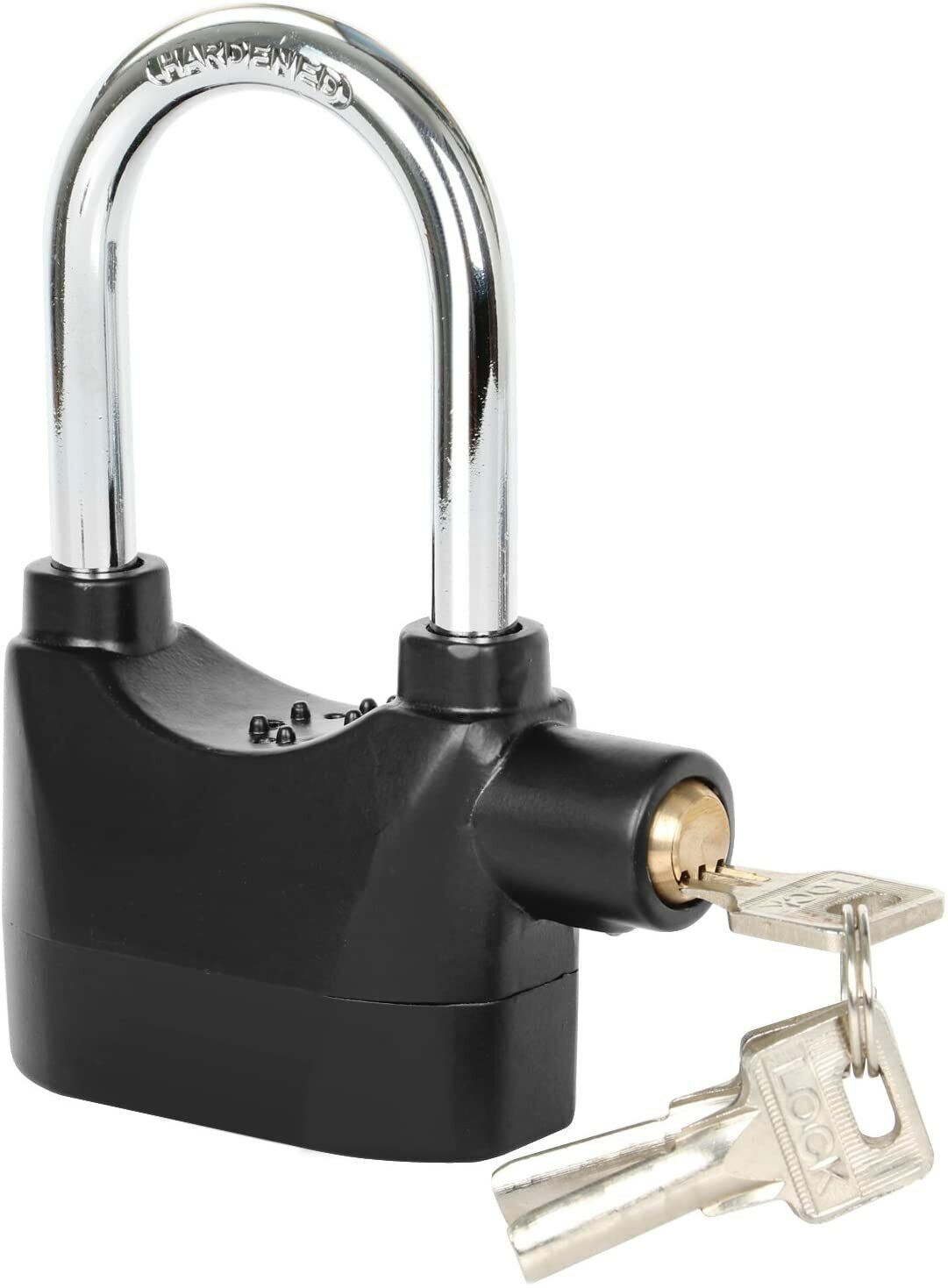 110db Alarmed Padlock Long NEW Heavy Duty Weatherproof