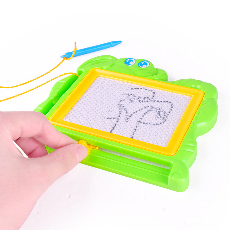 Kids Magnetic Drawing Board - Erasable Doodle Sketch Pad with Stamps