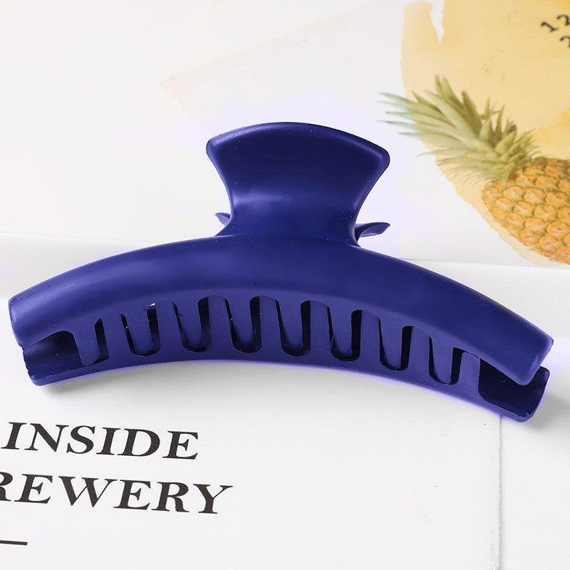 Blue large matte hair claw clip