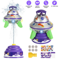 UFO Water Sprinkler Rocket - Spinning Summer Yard Toy with LED Lights