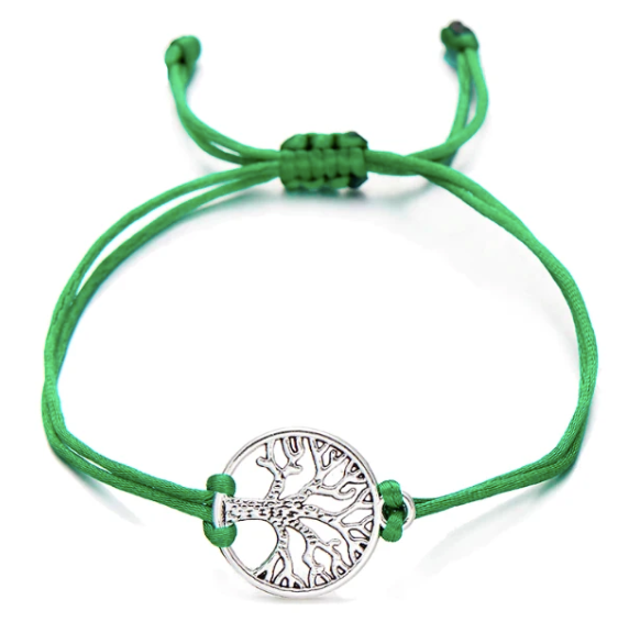 Tree of Life Rope Bracelet - Adjustable Handwoven String Bracelet