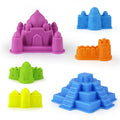Kids Beach Castle Sand Tool Set - 6 Piece Outdoor Play Kit