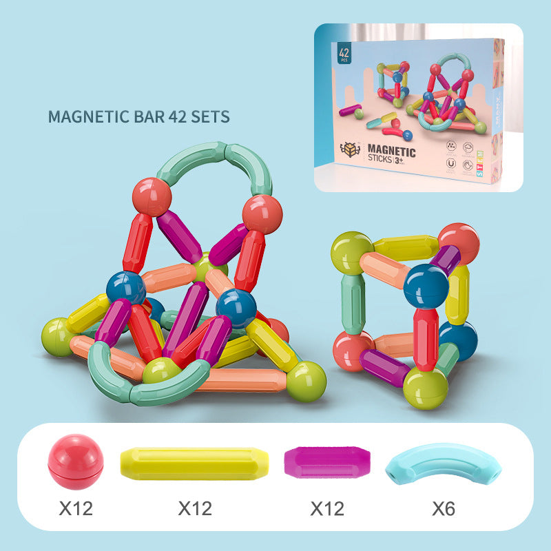 Magnetic Building Blocks Set - STEM Educational Construction Toy for Kids