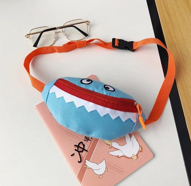 Kids Canvas Crossbody Bag - Cute Cartoon Embroidered Mini Shoulder Bag