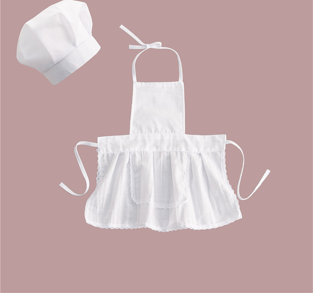 Kids Chef Apron and Hat Set - Little Cook Costume for Baking and Play