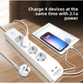 USB Power Strip - 4 Outlets with USB-A & USB-C Ports and Surge Protection