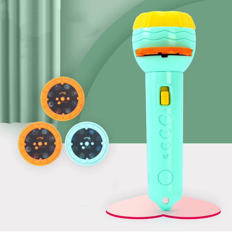 Kids Bedtime Story Projector Flashlight - 80 Cartoon Patterns Sleep Toy