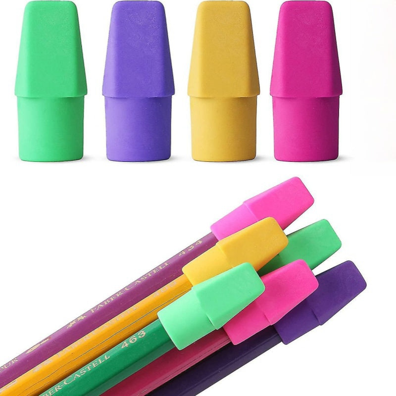 Novelty Bullet-Head Erasers (30-Pack) - Fun Pull-Apart Pencil Erasers for Kids & School