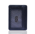 New Fashion Pu Leather Carbon Fiber Wallet Mini Slim Wallets
