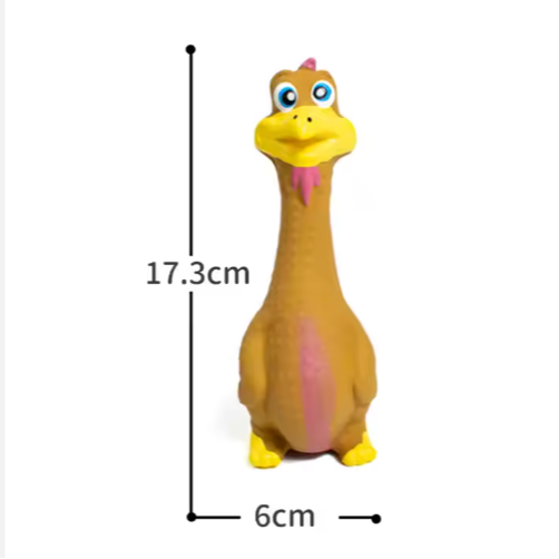 Squeaky Latex Duck Dog Toy - Cute Interactive Chew Toy for Puppies & Small Dogs