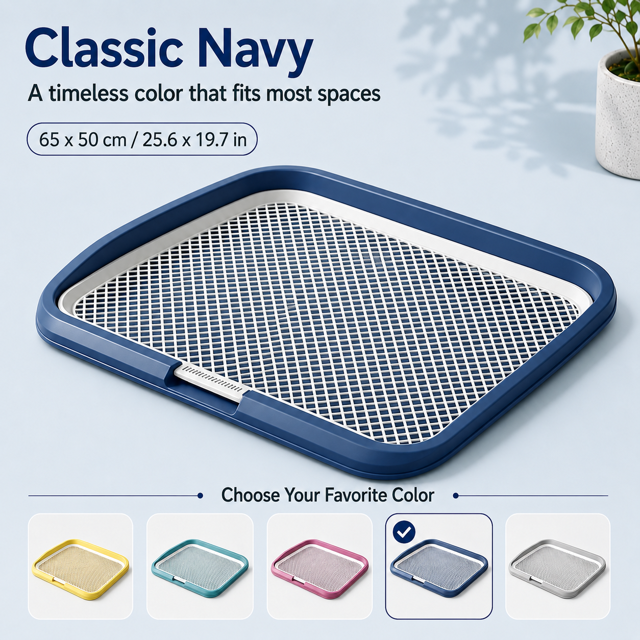 Indoor Dog Potty Tray - Leak-Proof Puppy Training Toilet with Removable Grate