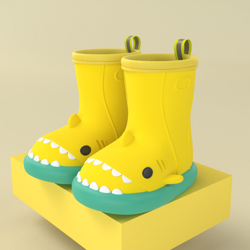 Kids Shark Rain Boots - Cute Waterproof Non-Slip Boots for Boys & Girls