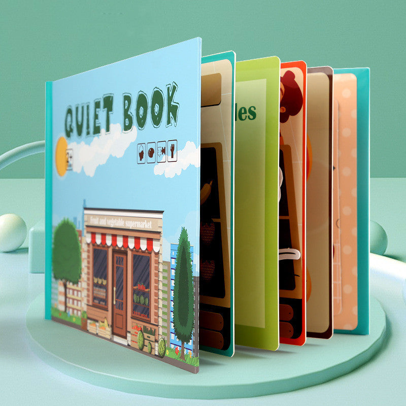 Kids Quiet Busy Book - Montessori Sticker Activity Book for Toddlers