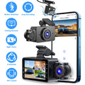 3-Channel Dash Cam - 1080P Front, Rear & Interior Car Camera with Night Vision