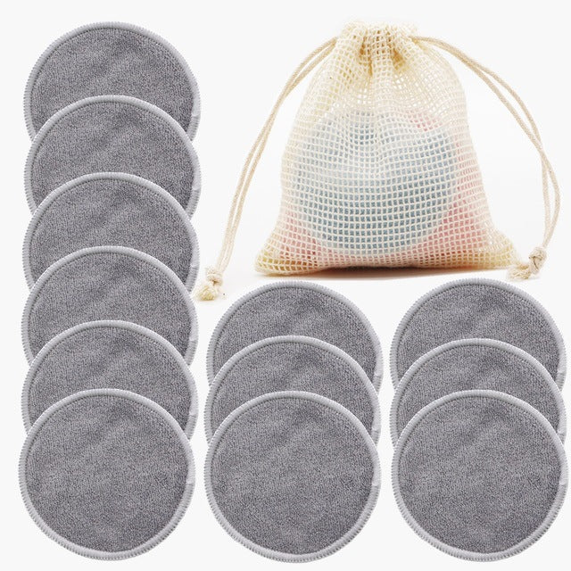 Reusable Makeup Remover Pads (12-Pack) — Washable Cotton Rounds