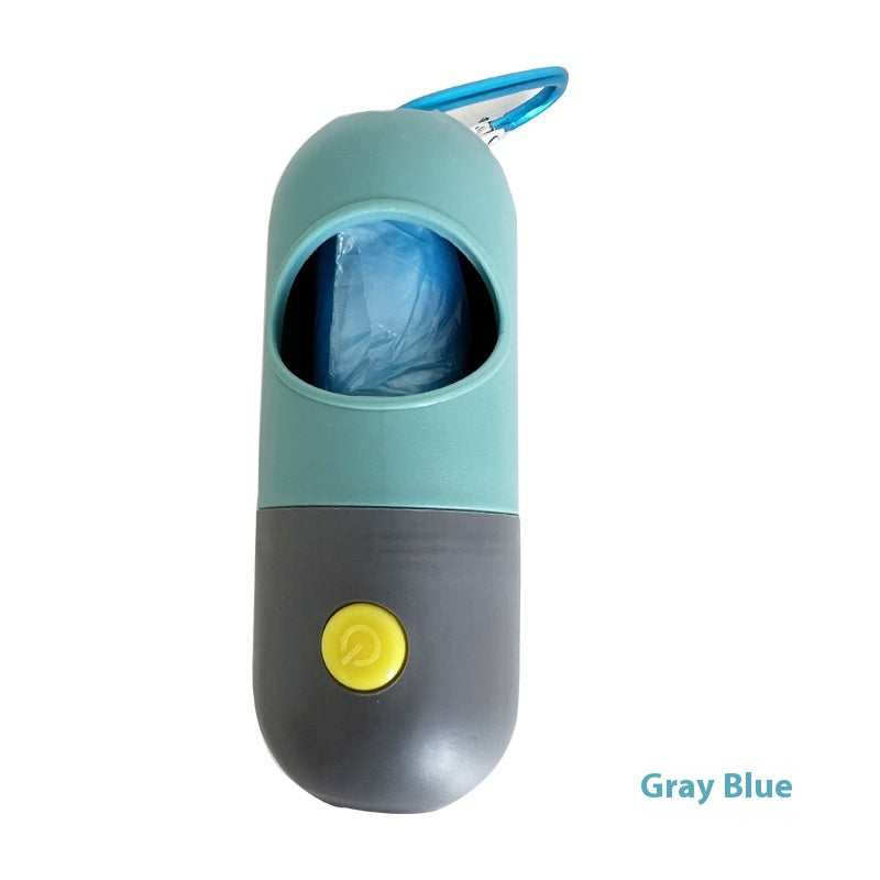 LED Pet Waste Bag Dispenser - Light-Up Dog Poop Bag Holder for Leash & Night Walks