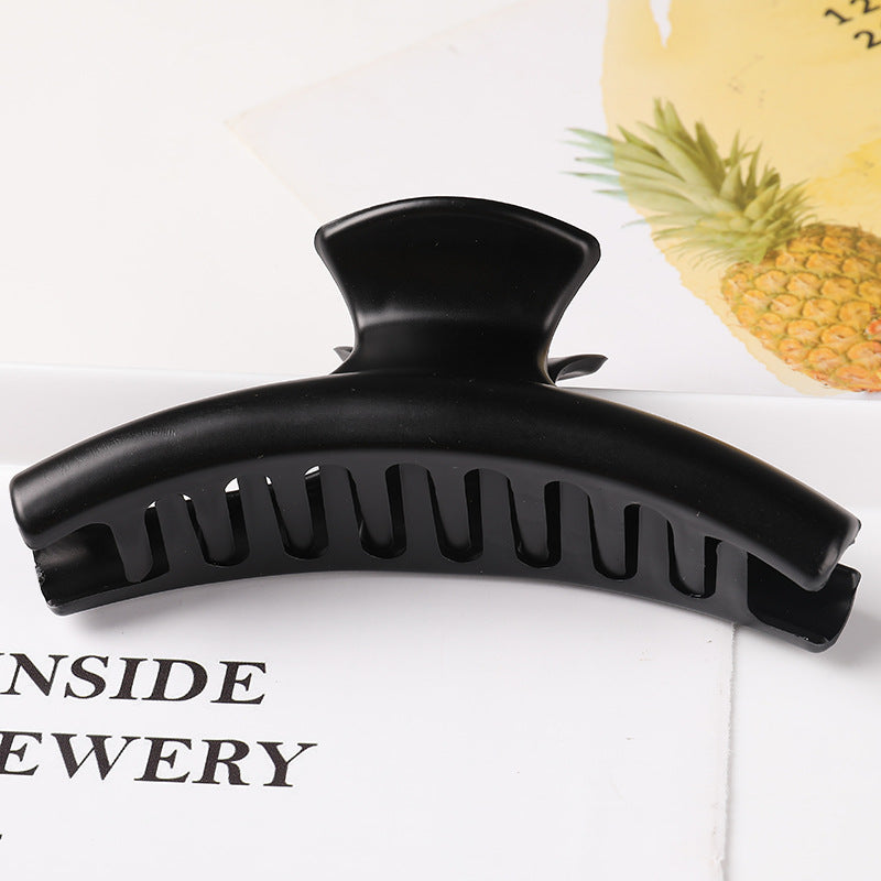 Black large matte hair claw clip