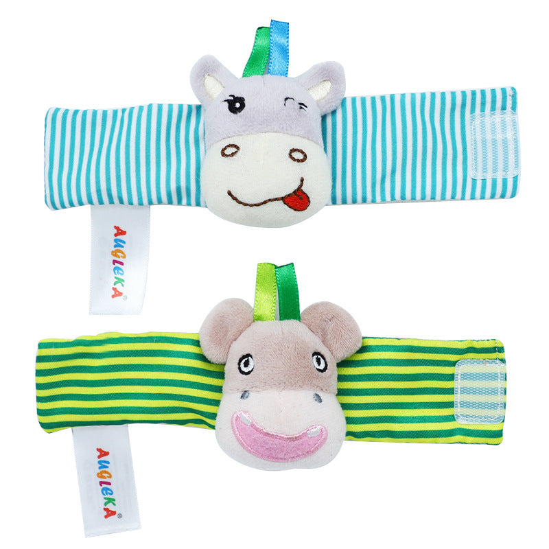 Baby Wrist Rattle Band - Soft Cotton Sensory Rattle Toy for Newborns