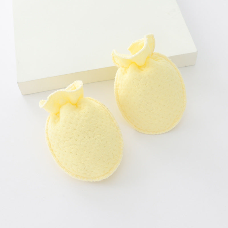 Newborn Anti-Scratch Mittens - Soft Cotton Baby Hand Gloves