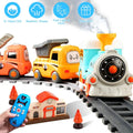 Electric Train Set with Smoke, Lights & Sound - Remote Control Railway Toy for Kids