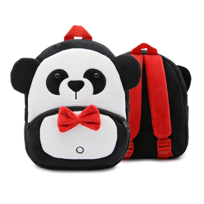 Cute Plush Animal Backpack - Soft Kindergarten School Bag for Kids