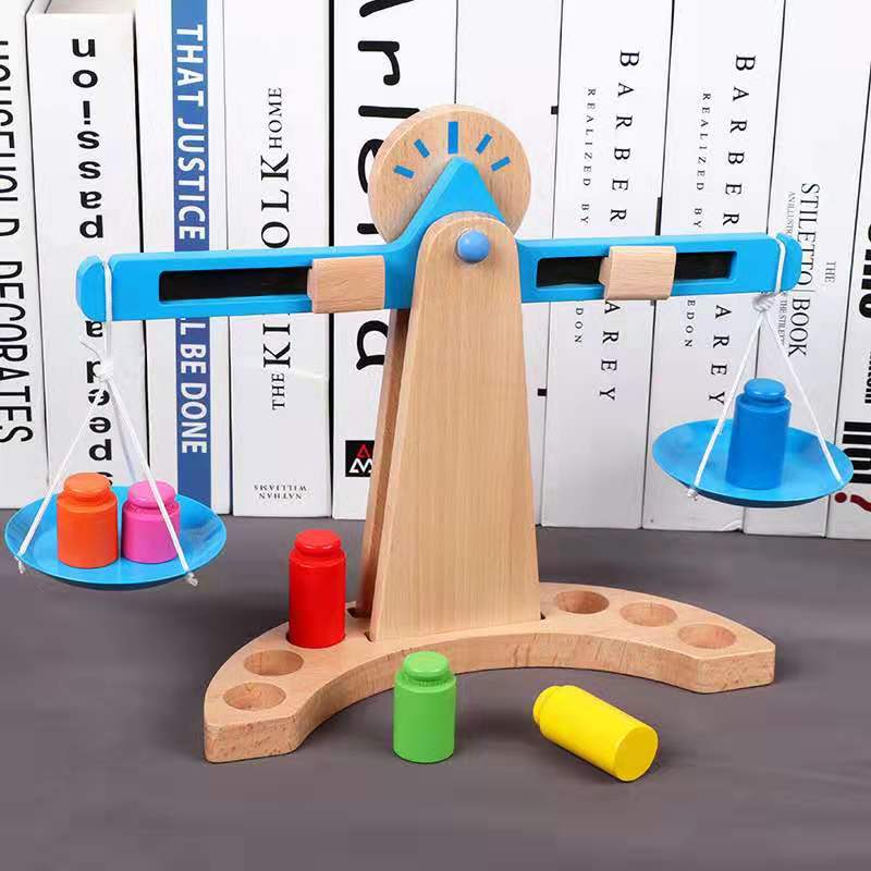 Kids Number Balance Scale - Montessori Math Counting and Weighing Toy
