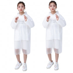 2PCS Children Kid Hooded Rainsuit Rain Cover Poncho