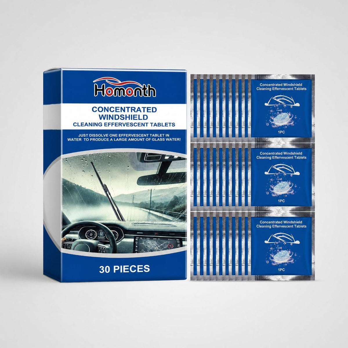 HOMONTH Concentrated Automotive Windshield Cleaning Tablets