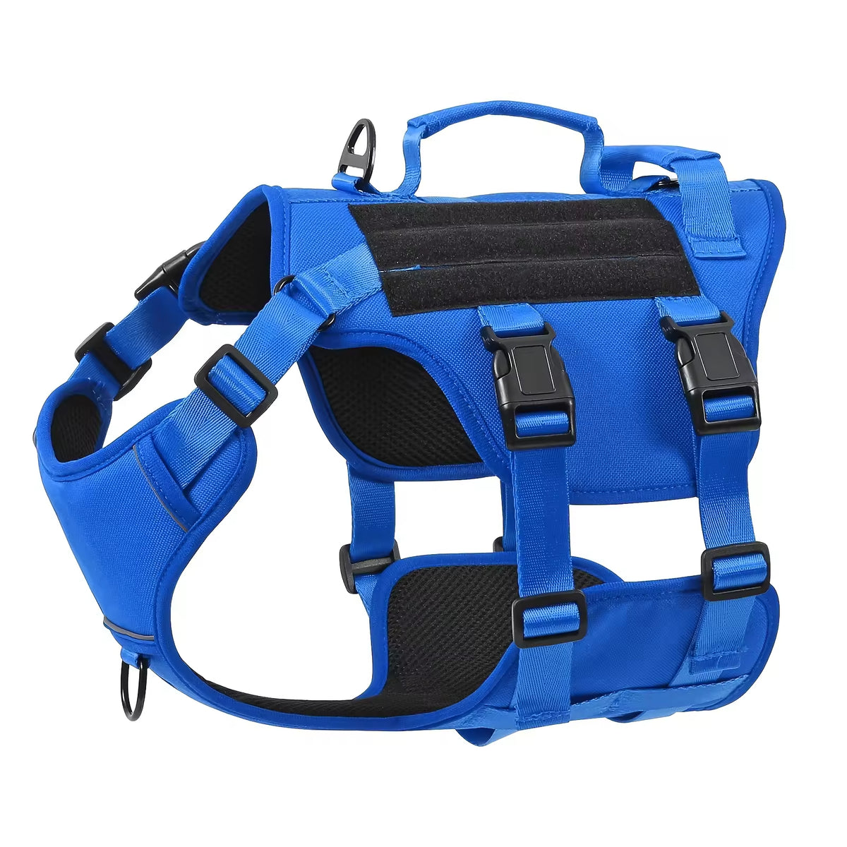 Tactical Service Dog Harness - No-Pull Reflective Vest with Dual Handles for Large Dogs